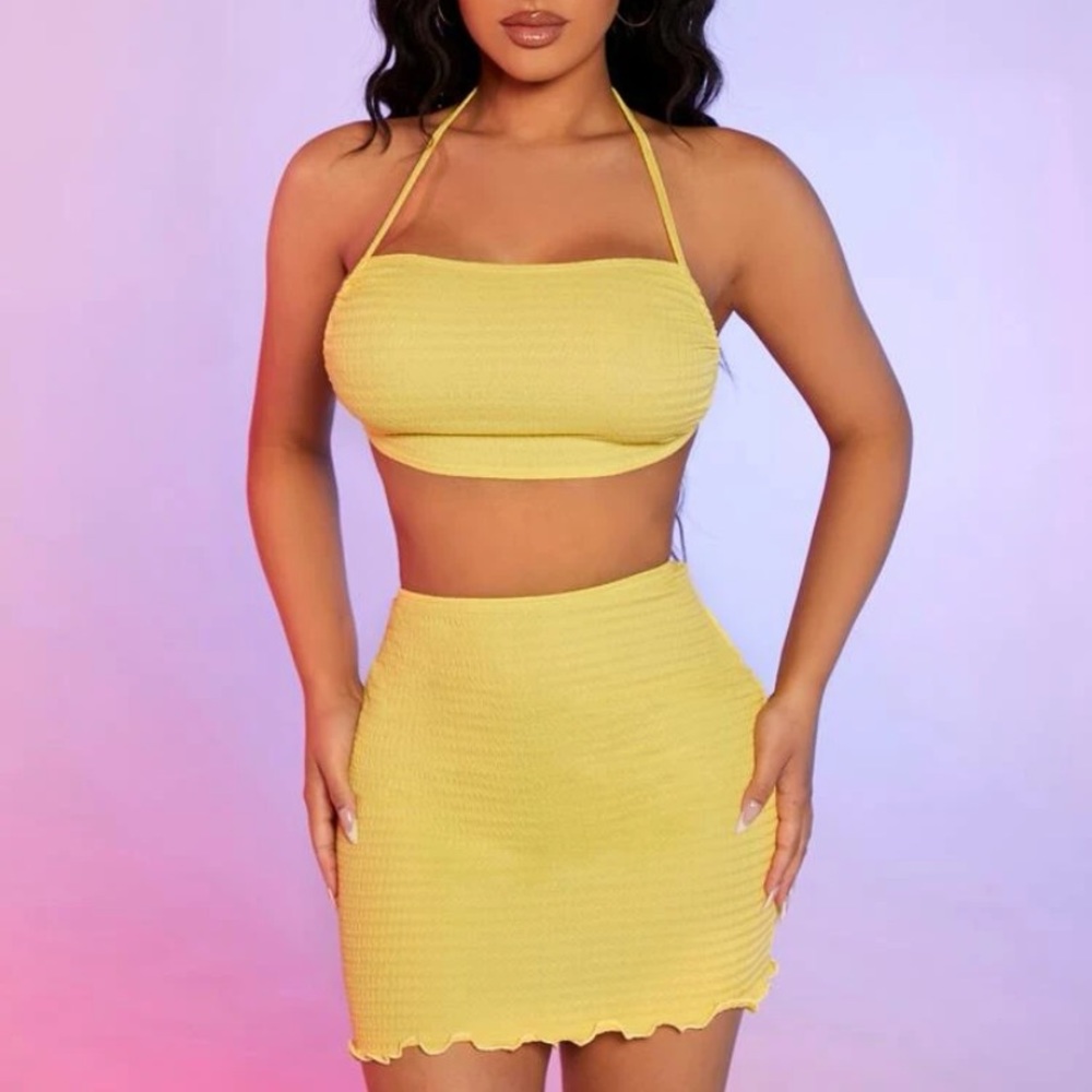 New Two piece set light yellow